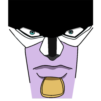 Part 4 Star Platinum's Face (Transparent Ver.) Roblox decal