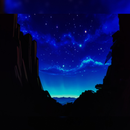 Twin Mountain Night Sky