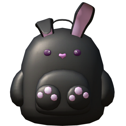 Cute Black Bunny Backpack Roblox item
