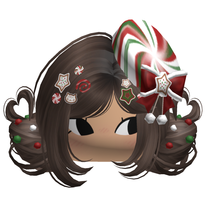 ♡ Christmas Candycane Buns (Brown)