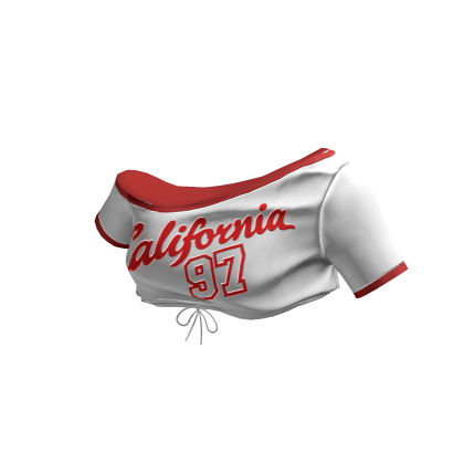 Y2K Varsity Baby Tee(White)