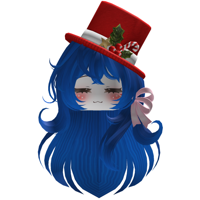 Beautiful Christmas hat hairstyle bow (Blue)