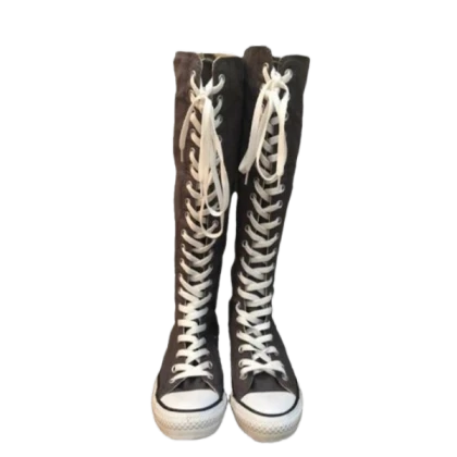 knee high converse shoes