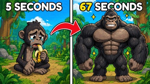 🦍+1 siły goryla za kliknięcie (NOWE)