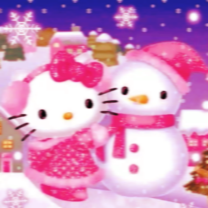Hello Kitty Winter Pink Pfp Christmas Royale High Roblox decal