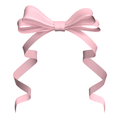 Hair Ribbon Bow Pastel Pink Satin Cutesy Dolly | Roblox Item