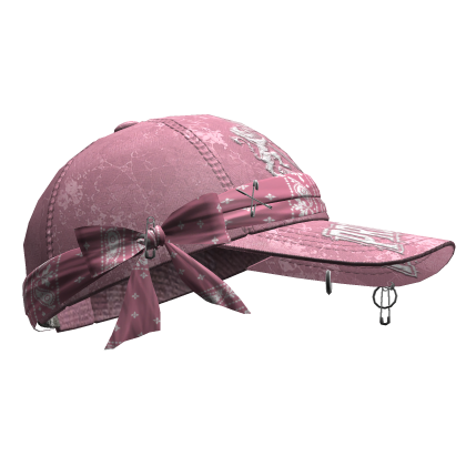 Y2k Tilted Bandana Cap PInk