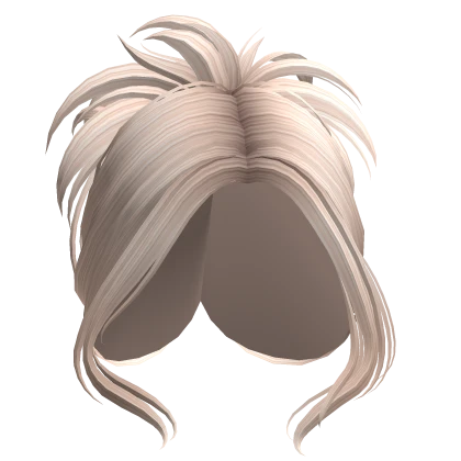Roblox hair preview for Working Overtime Messy Updo Bun (Platinum)
