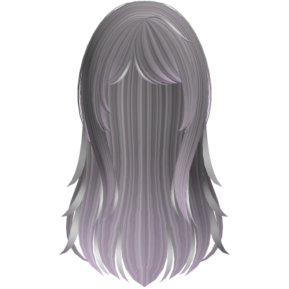 grey purple wispy moe long layered hair