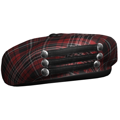 Red Plaid Emo Vkei Neo Cadet Beret Hat