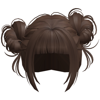 Cute Messy Space Buns (Brown) Roblox item
