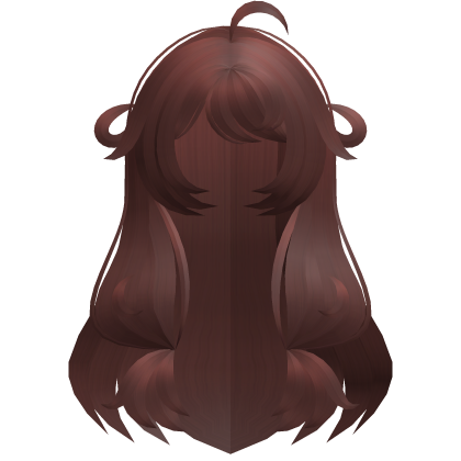 red adorable poofy long moe hair
