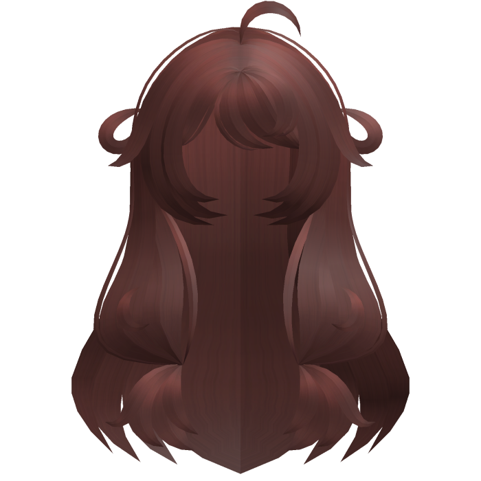 red adorable poofy long moe hair