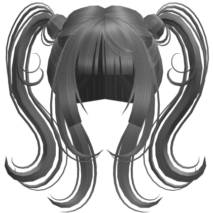 Cute Soft Swirly Pigtails (Gray) thumbnail