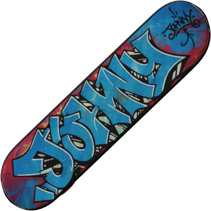 Graffiti Skateboard Deck (Blue)