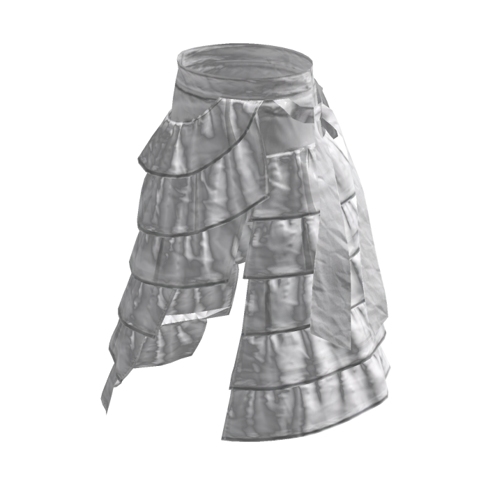 White Soft Layered Ruffle Pants Aesthetic [PBR]