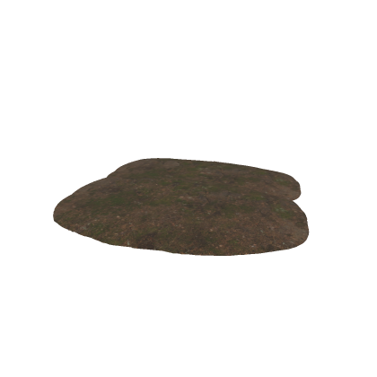 green grass and dry leaves PBR terrain mesh