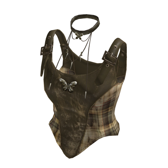 🪽Vintage plaid choker cami top -WS