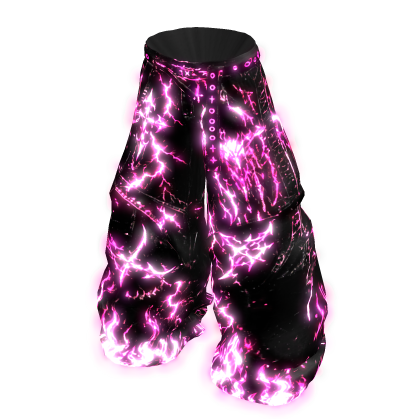 Y2k Glowing Pink Emissive Baggy Pants 