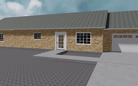 Small Suburban House With Ceiling Fans