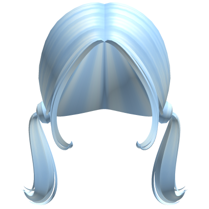 -',ৎ Mini Preppy Low Pigtails in Soft Blue