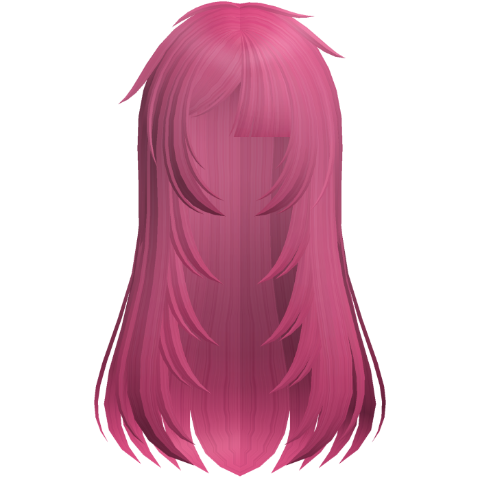 🖤 layered messy fallen angel hair in hot pink