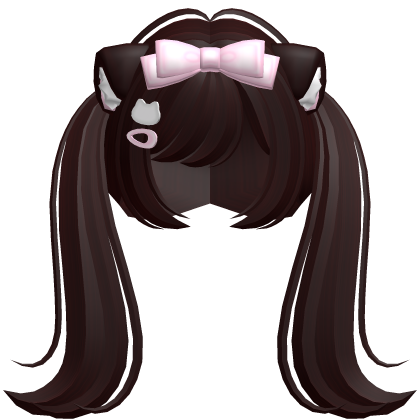 ♡ : cute princess kitty pigtails in cherry red Roblox item