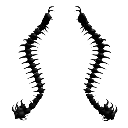 creepy long black centipede pigtails v1 Roblox item