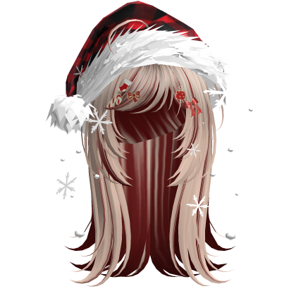 Cute Christmas Straight Hair (Blonde&Red) Roblox item