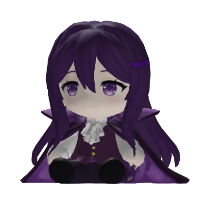 Shy Purple Vampire Girl Plush (L) Waist
