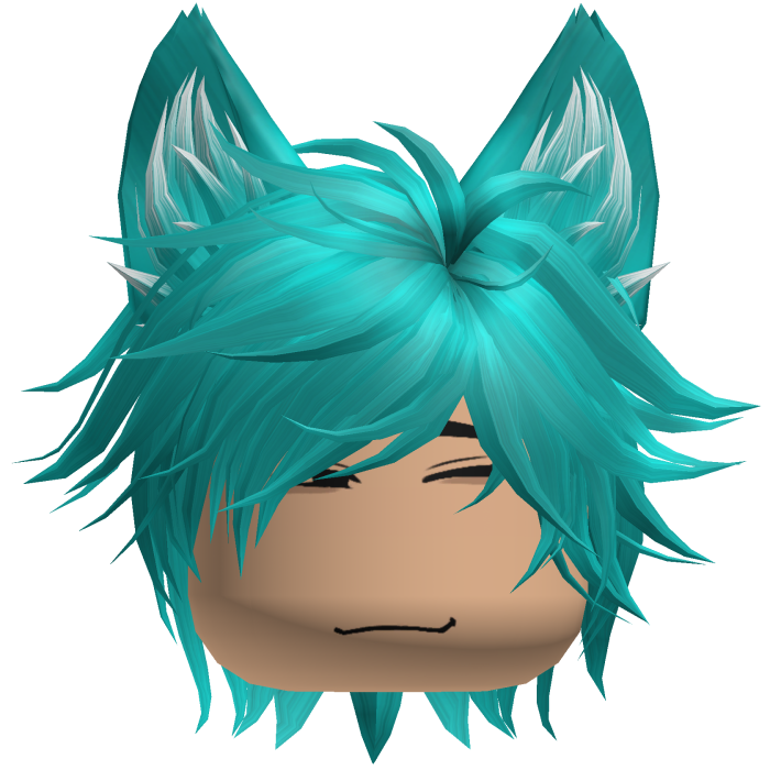 Neko Cat Boy Anime Gamer Spikey Hair (Aqua Teal)