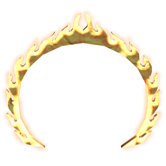 Glowing Celestial Golden Flame Halo Body Aura