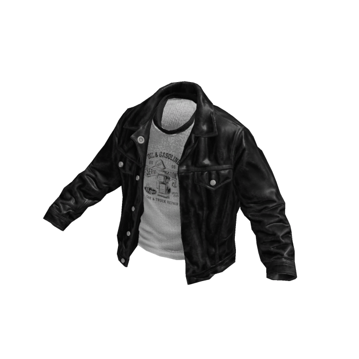 Black Rockstar Jacket w/ Graphic Tee