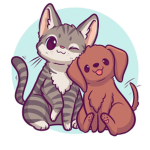 Cats are cool and dogs to