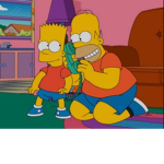 Homer and Bart Hangout