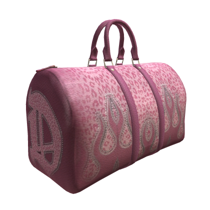 Pink Cheetah Flame Duffel Bag