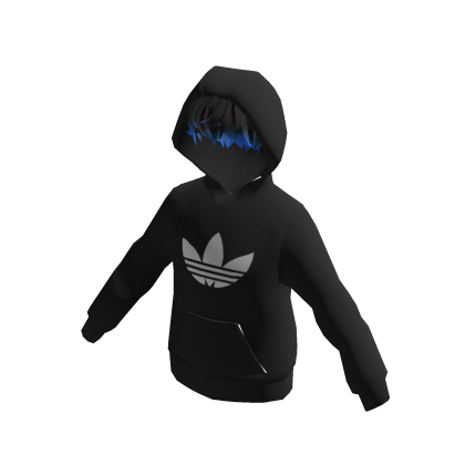 adidas Large Hoodie With Blue Hair Roblox