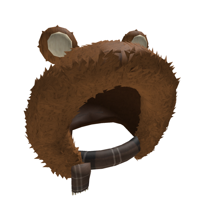 Brown teddy winter fur hood with scarf