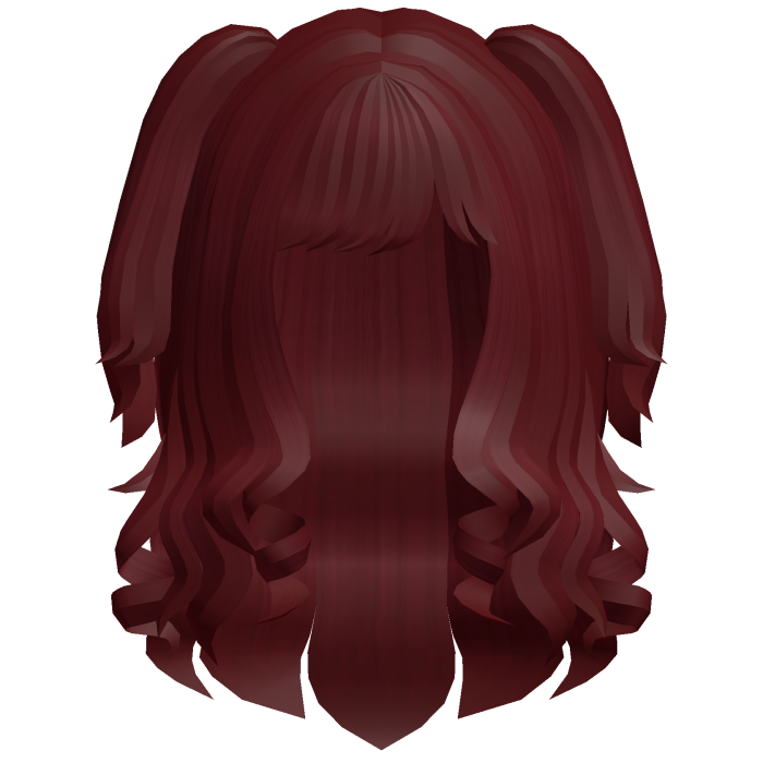 Cute Swirly Curled Pigtails (Red)