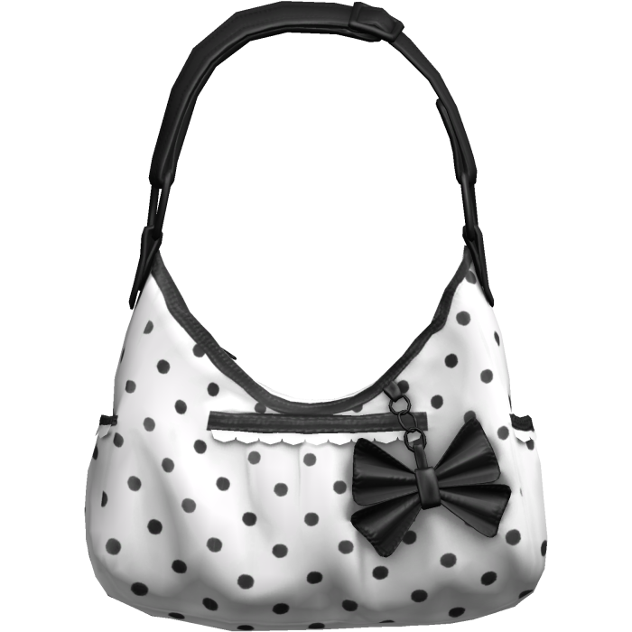 White Coquette Polka Dot Bow Shoulder Bag