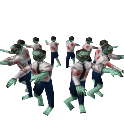 Circle of miniture zombies