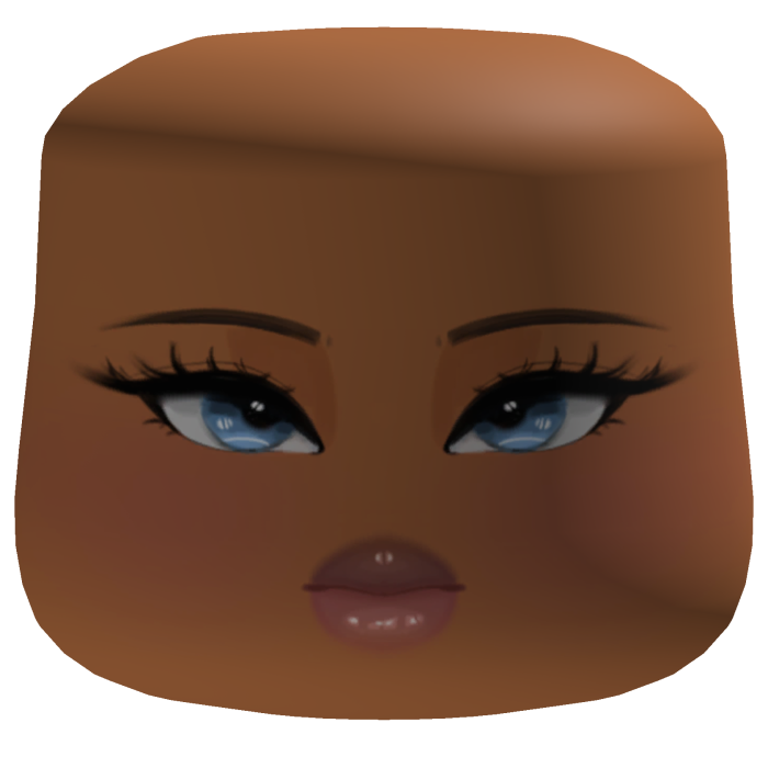 Pretty Soft Makeup Glam Cheeks Face W/ Blue Eyes