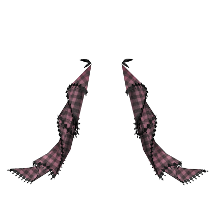 Pink Caro Big Bow Lace w Black Jewels Roblox item