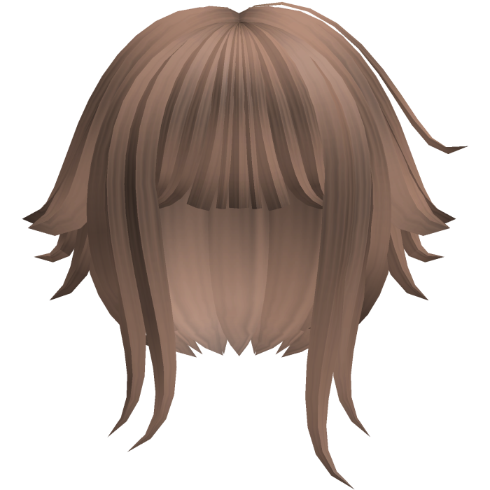 fluffy messy moe short hair w tufts in light brown