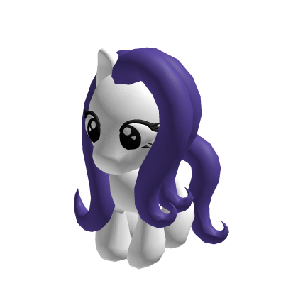 ♡ cute purple white pony plushie (holdable)