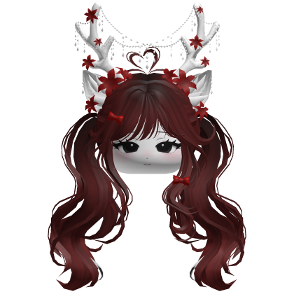 Ethereal Christmas Fairy Fawn Pigtails w/ Antlers