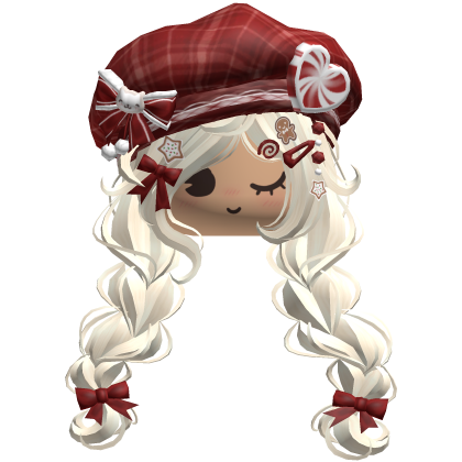 ♡ Christmas Preppy Holiday Braids (Beige)