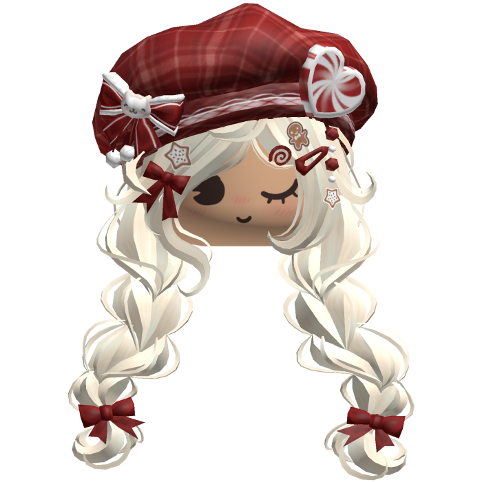 ♡ Christmas Preppy Holiday Braids (Beige)