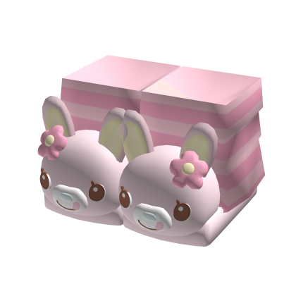 Cute mezzo piano mimi slippers pink striped socks