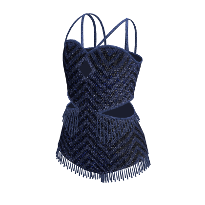 Chevron Sequin Bodysuit
